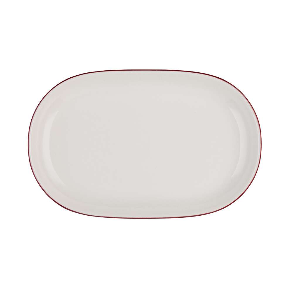 Тарелка овальная ID Fine Modest Maroon 14X9 см 13001-143014