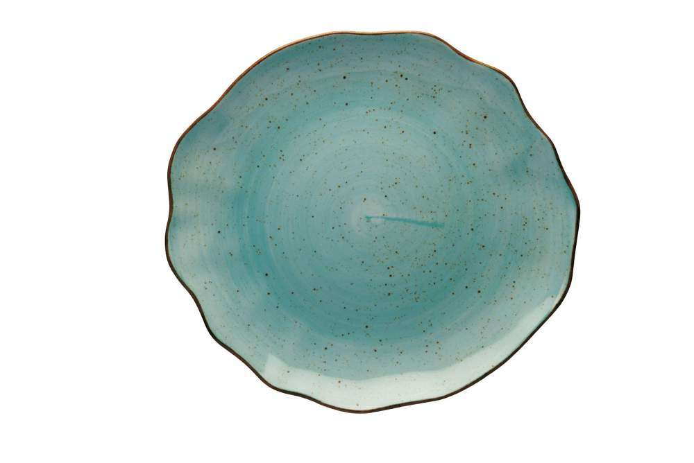 Тарілка мілка Lubiana Stone age decor 33 см бірюзова - 4658-6630L - Фото 1