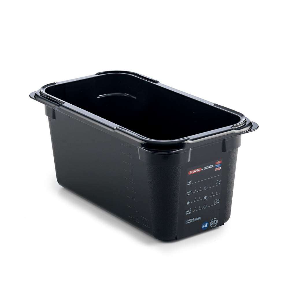 Гастроемкость из поликарбоната GN 1/3 h-15 см 5,4 л черная Araven 47820