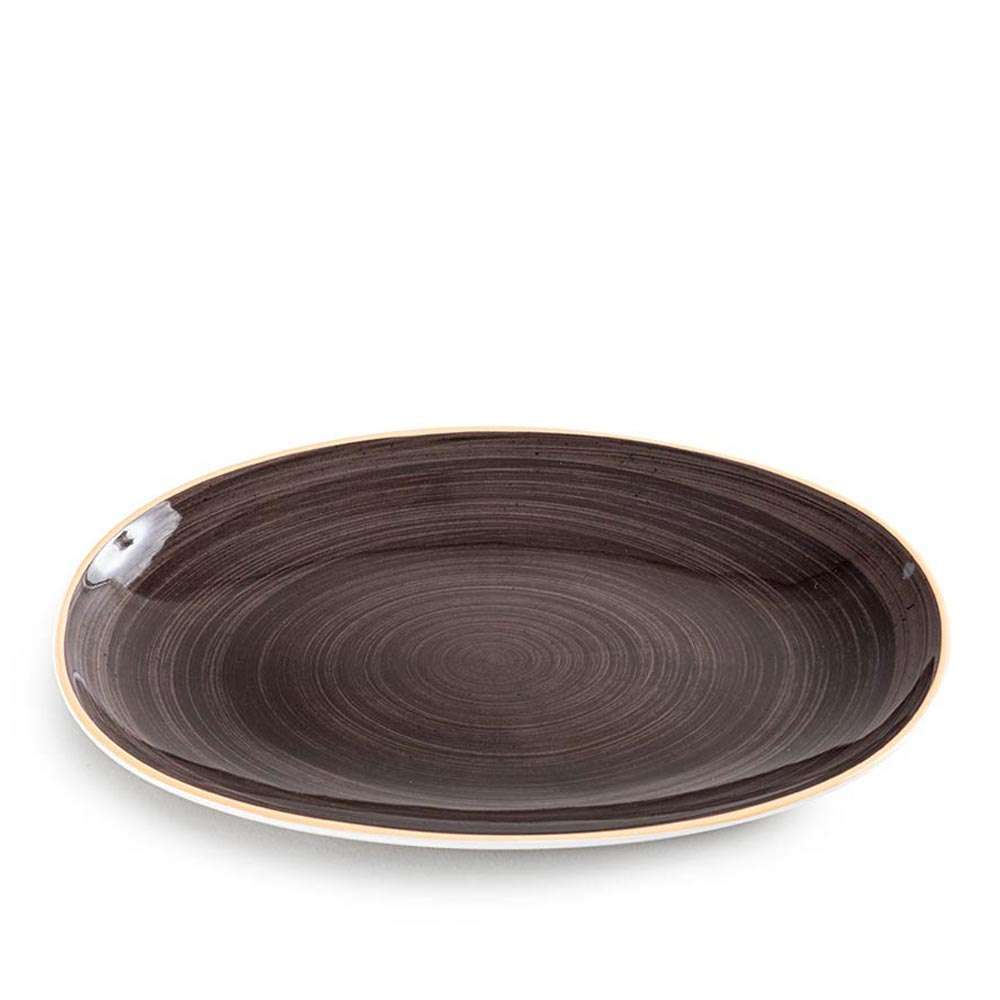 Тарелка овальная Ariane Twister Mokka 32 см AVCARN263015032