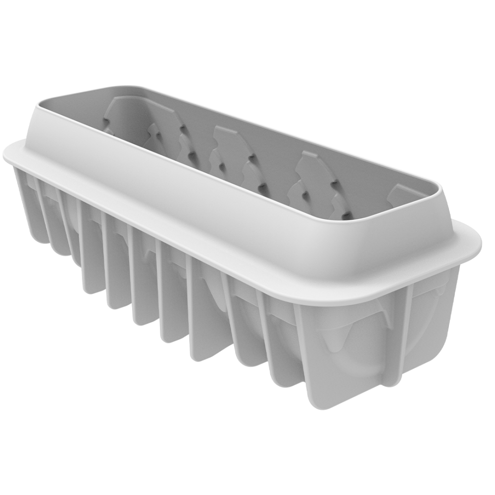 Силиконовая форма для торта BUCHE SNOWY 1400 мл Silikomart BUCHE SNOWY - Фото 2