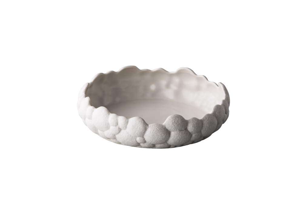 Салатник, тарелка с бортом Studio Raw Bubble curved d20Xh5.5 см 1000 мл white RD18805