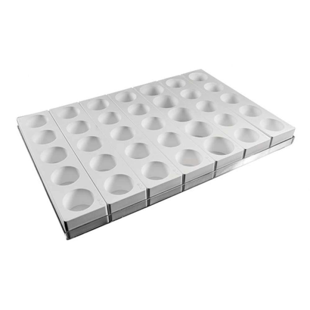 Силиконовая форма для десертов MULTIFLEX 125 мл х 35 шт Silikomart MULTIFLEX 60/7 - Фото 1