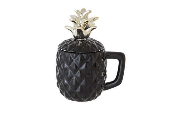 Кружка для коктейлю (чорна) Cosy Pineapple D9XH10-17,5 см - 6932018