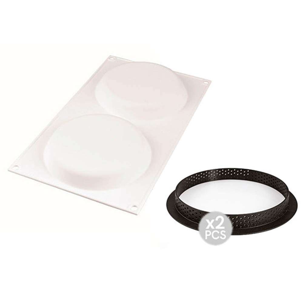 Набор форм для тартов 2 шт TARTE RING 150 мм Silikomart KIT TARTE RING D150 MM - Фото 1