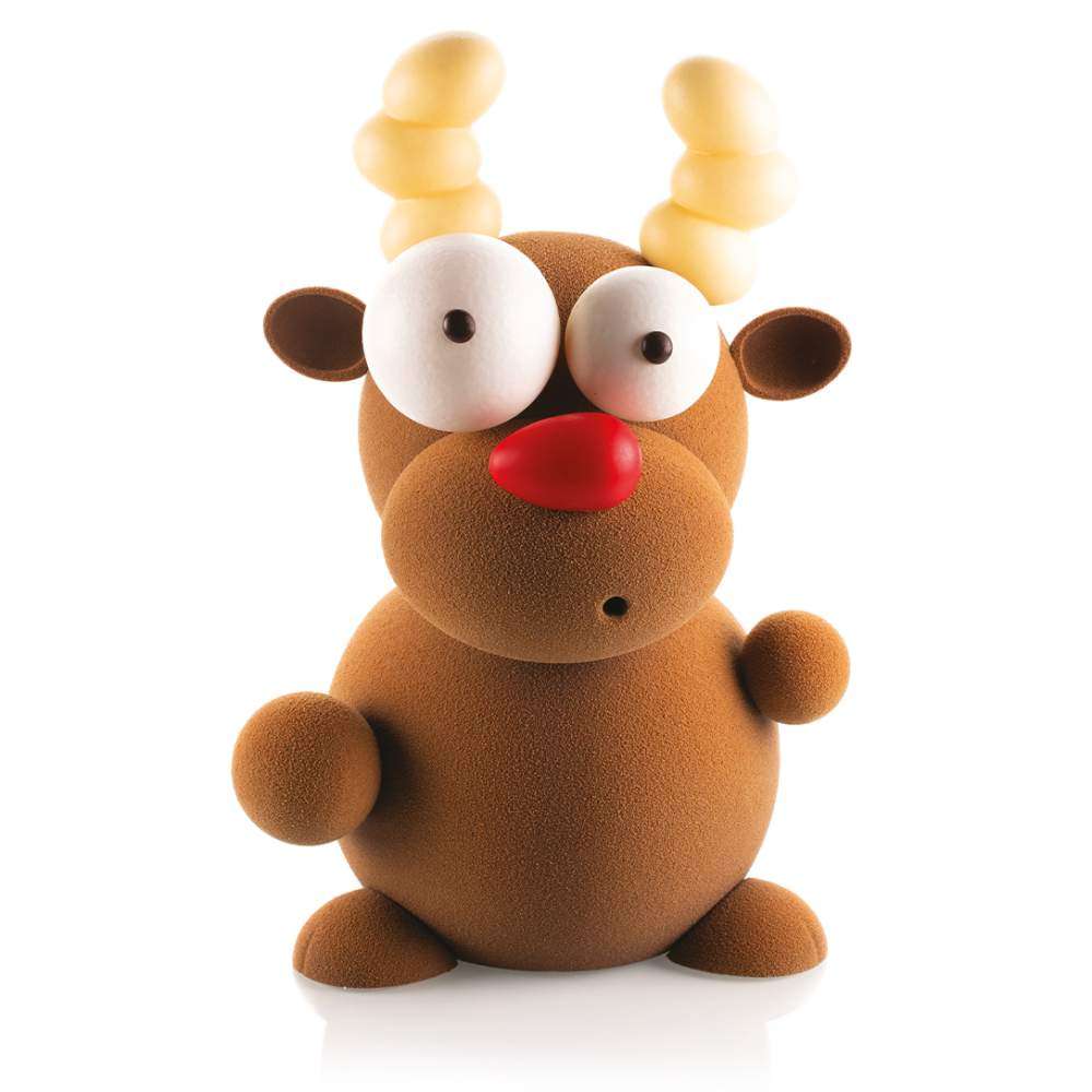 Форма для шоколада поликарбонатная Олень Рудольф Silikomart KIT RUDOLF - Фото 1