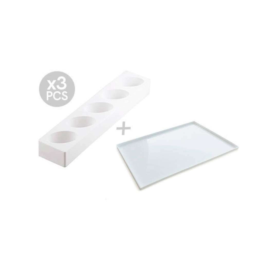 Силиконовая форма для десертов MULTIFLEX OVAL 125 мл х 15 шт Silikomart MULTIFLEX OVAL 125/3 - Фото 1