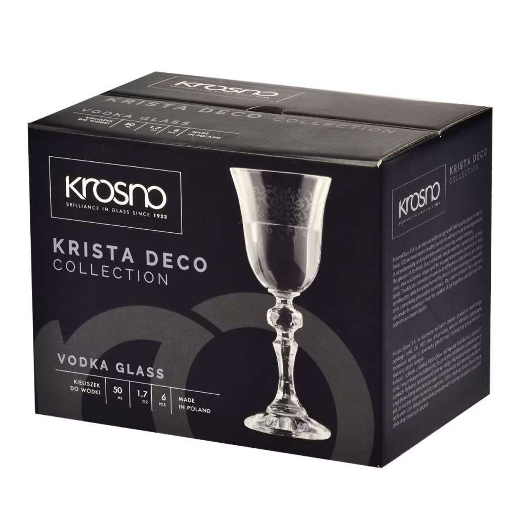 Рюмка для горілки Krosno Krista deco 50 мл - 5900345788753 - Фото 2