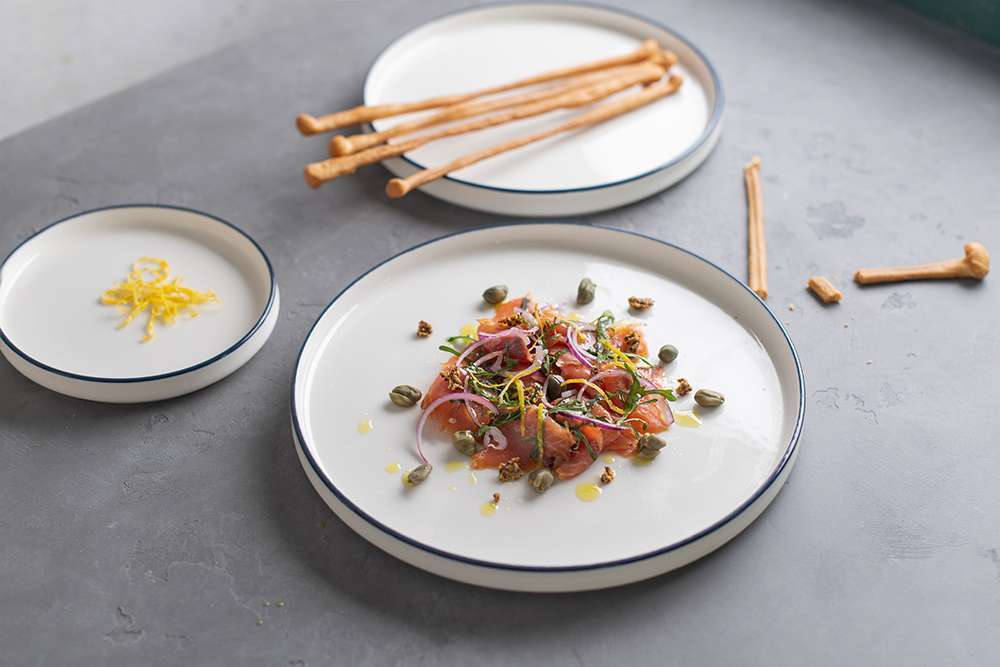 Тарелка овальная ID Fine Modest Navy 33X21 см magnus 15001-143033 - Фото 4