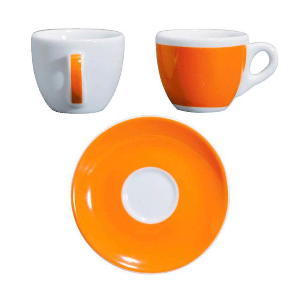 Чашка с блюдцем 12 см для эспрессо 75 мл, серия Verona Millecolori Orange Ancap 33014-002021CA VR