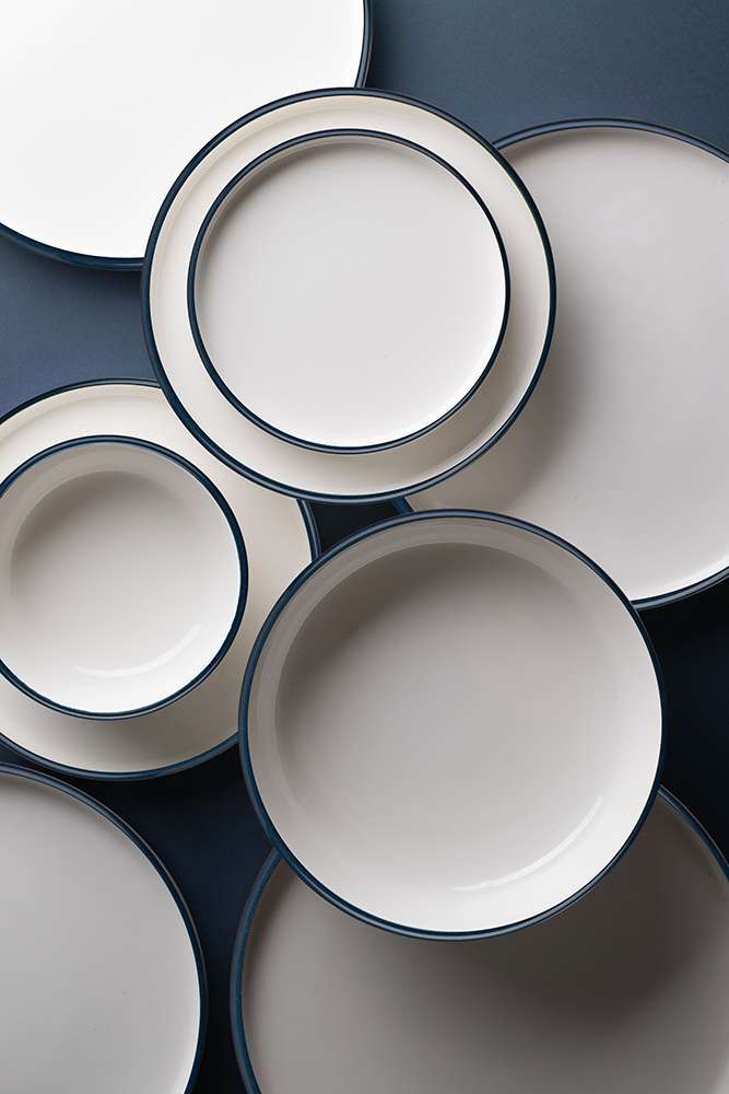 Тарелка овальная ID Fine Modest Navy 33X21 см magnus 15001-143033 - Фото 6