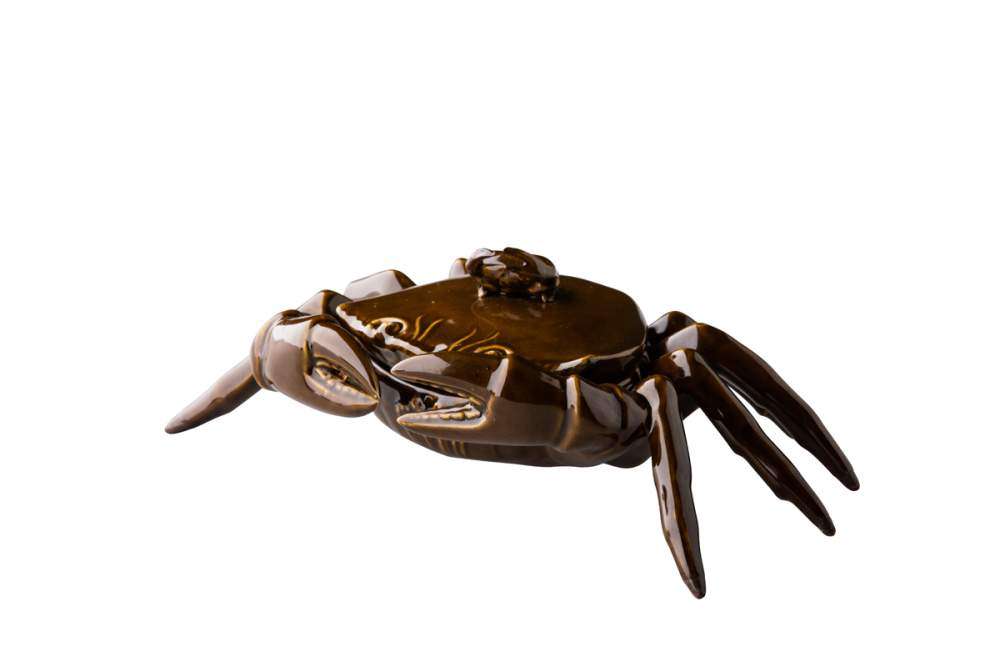 Ємніть для подачі, салатник з кришкою Studio Raw Crab 26X17.5Xh6 см brown - RD19170 - Фото 2