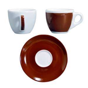 Чашка с блюдцем 12 см для эспрессо 75 мл, серия Verona Millecolori Brown Ancap 33013-002021CA VR
