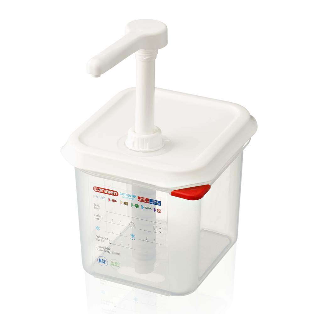 Диспенсер для соуса GN 1/6, 2,6 л, 1 порция - 30 мл Araven 01367