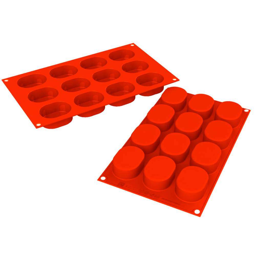 Силиконовая форма для десертов OVALS 48 мл Silikomart SF326/C
