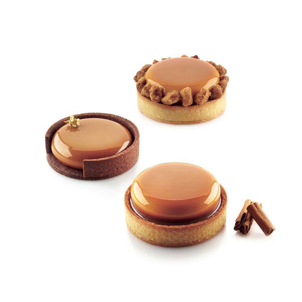 Набор форм для тартов ROUND d 8 cм Silikomart KIT TARTE RING ROUND D80 MM - Фото 2