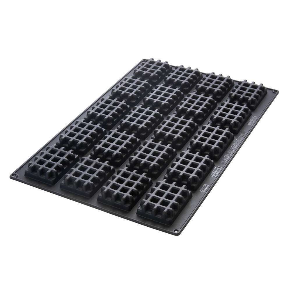 Силиконовая форма для десертов ВАФЛЯ 9,5х7 см Silikomart SQ052/YL - Фото 2