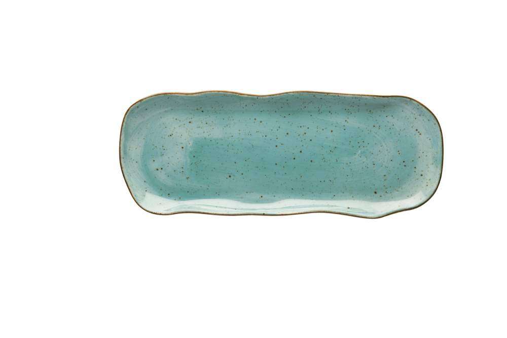 Блюдо Lubiana Stone age decor 35Х13,5 см бирюзовое L4659-6630L