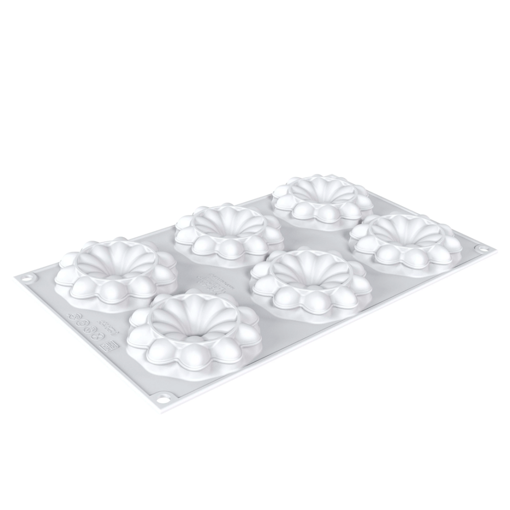 Набор форм для тартов KIT 3D TARTE RING BLOOM Silikomart KIT 3D TARTE RING BLOOM Ø80 MM - Фото 3