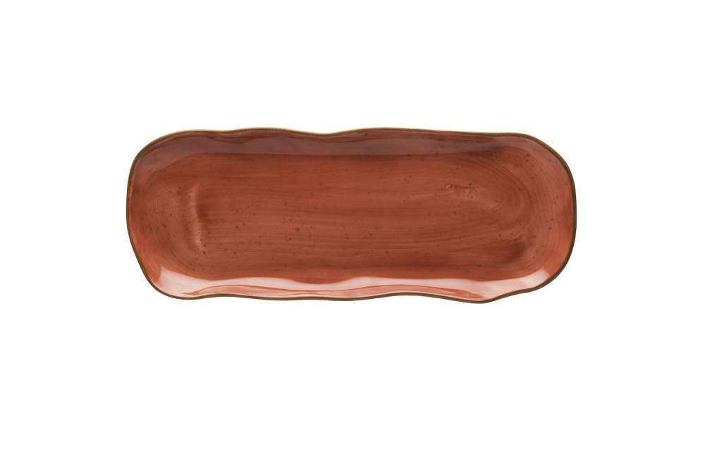 Блюдо Lubiana Stone age decor 35Х13,5 см кирпичное L4659-6630M