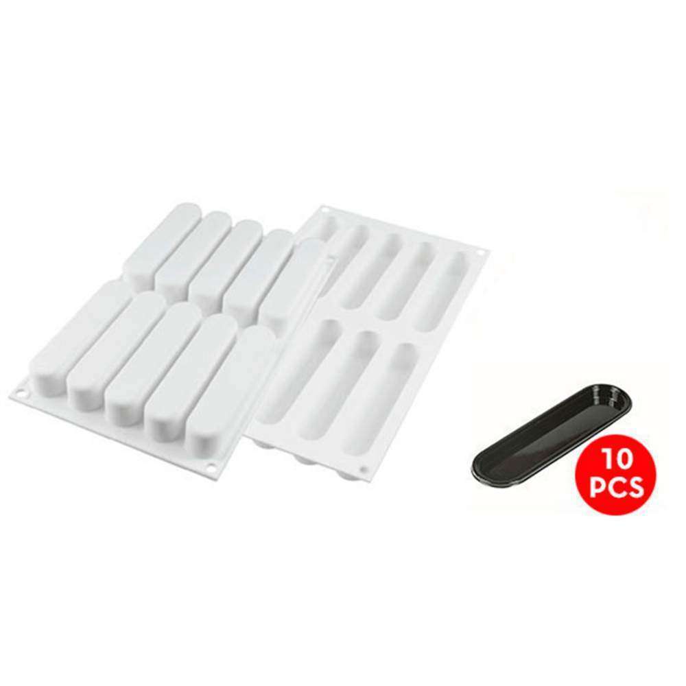 Силіконова форма для десертів FASHION ECLAIR Silikomart - FASHION ECLAIR 80 - Фото 1