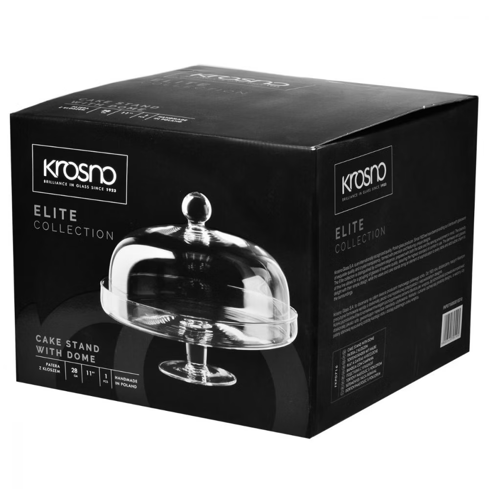 Блюдо на ножке Krosno Elite 28 см + колпак 5900345795195 - Фото 2