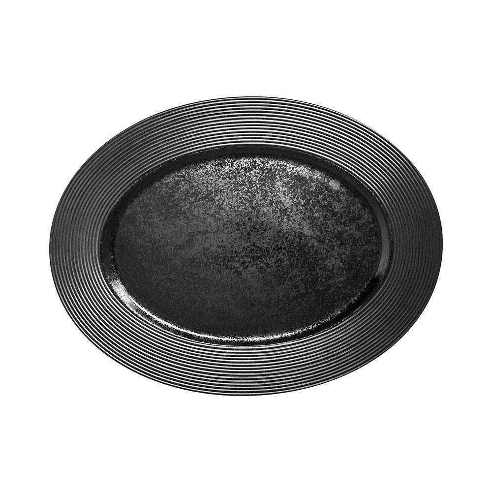 Тарілка овальна Rak Edge 36 см чорна - EDOP36