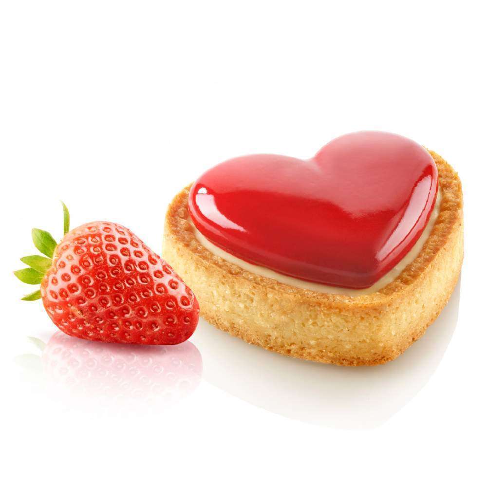 Форма для тартов AMORE 30 мл Silikomart KIT TARTE RING AMORE 80x70 MM - Фото 1