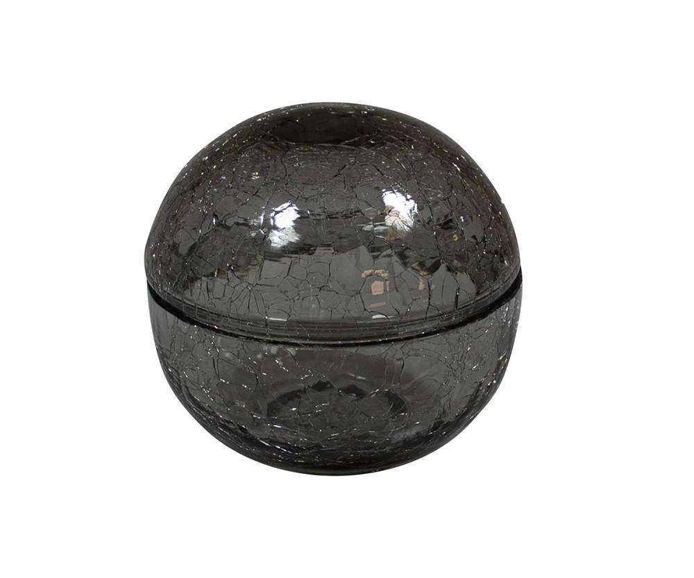 Салатник с крышкой Studio Raw Crackled glass 12 см grey RD23004 - Фото 2