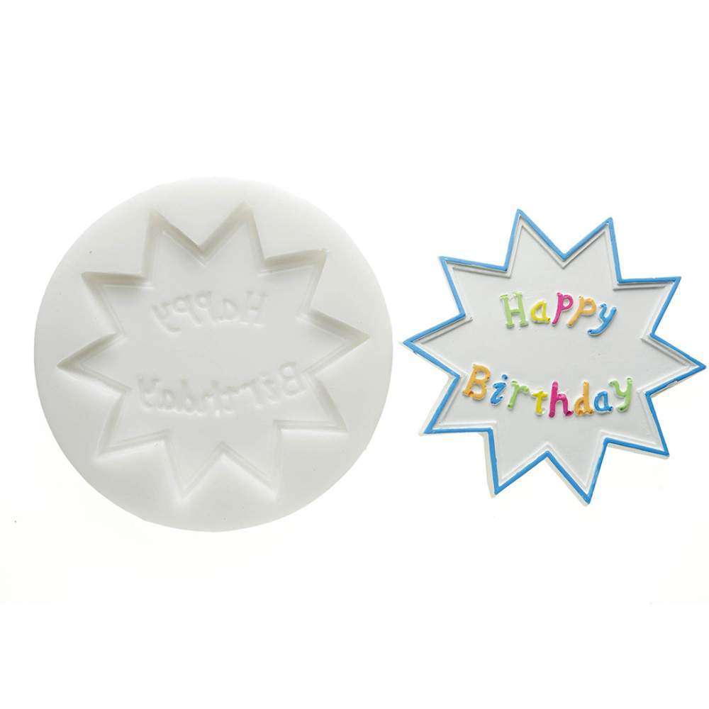 Силиконовая форма для декора HAPPY BIRTHDAY Silikomart SLK038