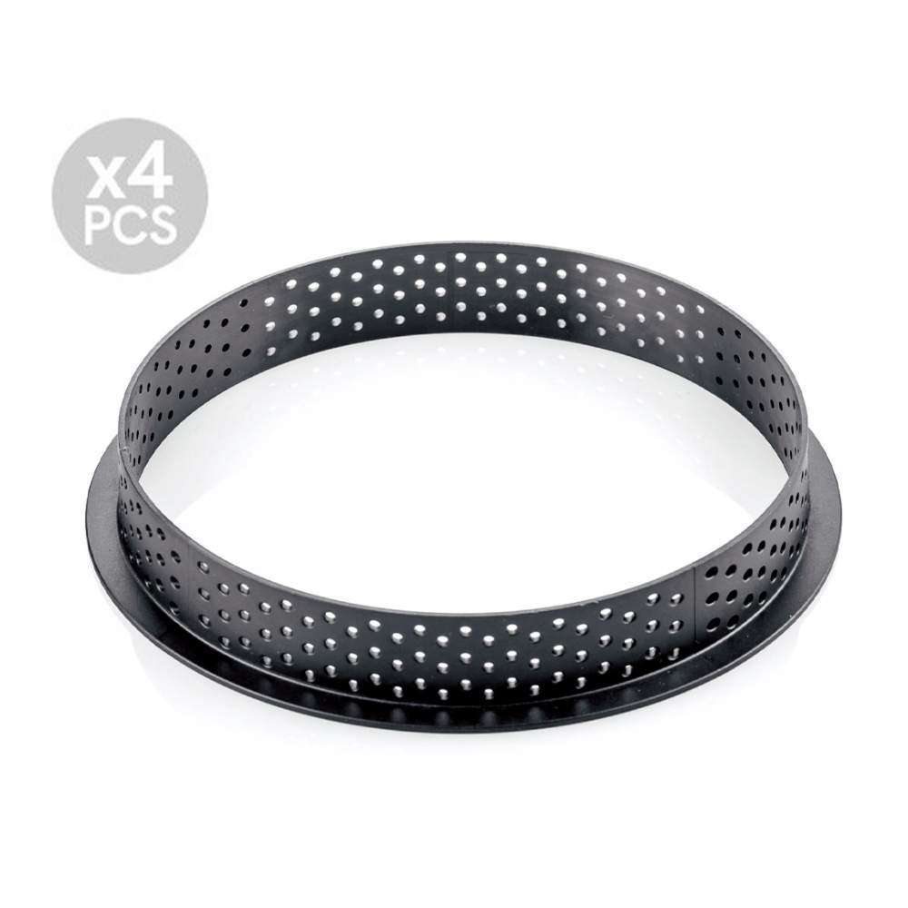Набор форм для тарталеток 4 шт (d 120 мм) Silikomart TARTE RING ROUND D120 H20 MM - Фото 1