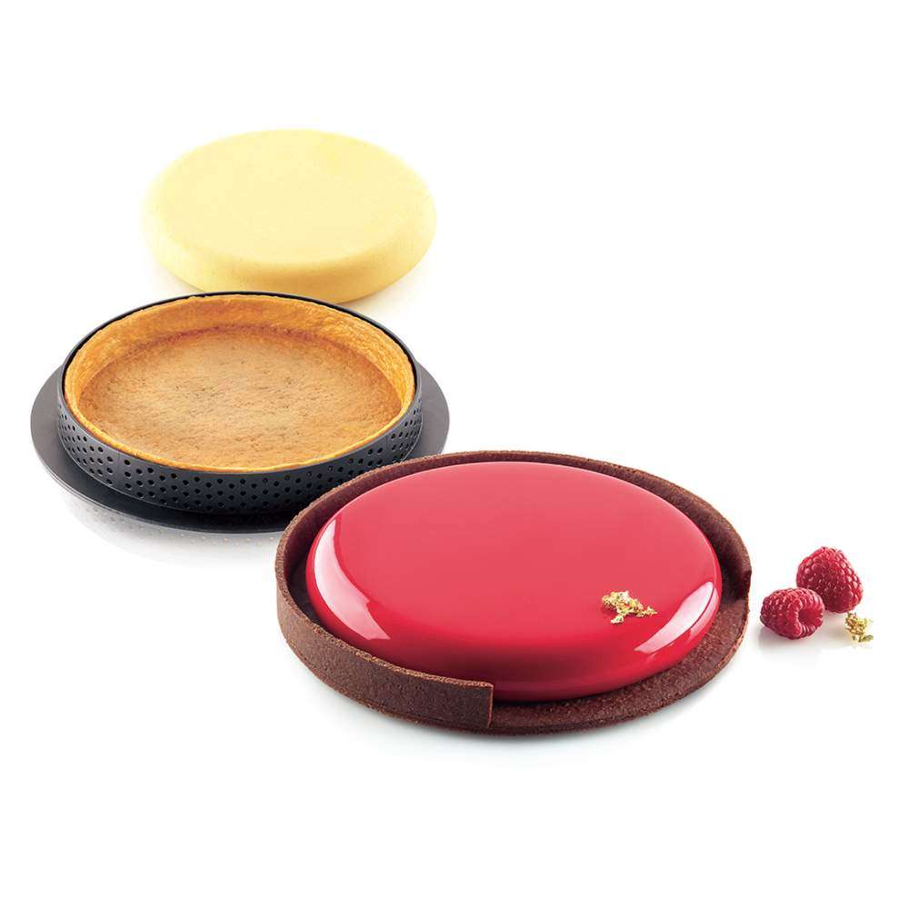 Набор форм для тартов ROUND d 19 cм Silikomart KIT TARTE RING ROUND D190 MM - Фото 2