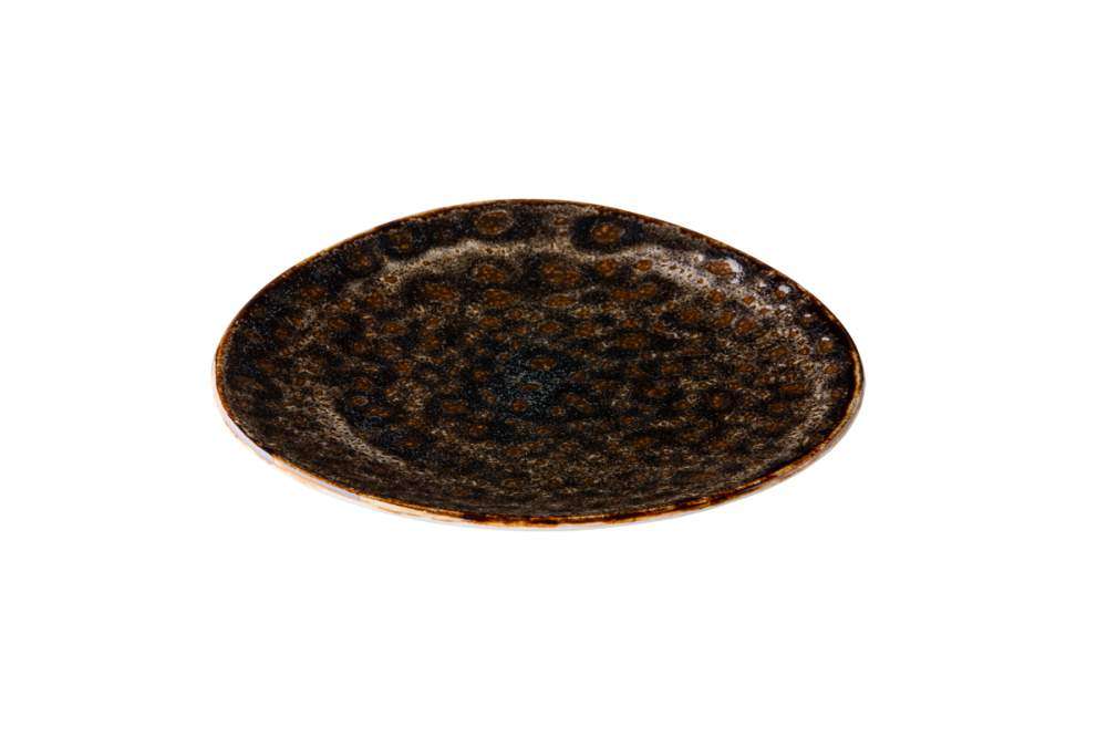 Тарелка мелкая треугольная Style Point Authentic Jersey d21 см brown QU91005