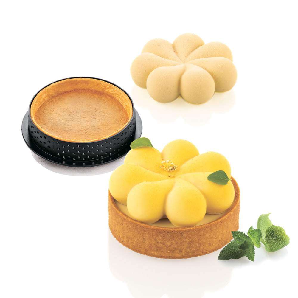 Набор форм для тартов KIT TARTE RING BLOSSOM Silikomart KIT TARTE RING BLOSSOM Ø70 MM - Фото 1