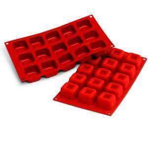 Силиконовая форма для десертов MEDIUM SQUARE SAVARIN Silikomart SF081/C