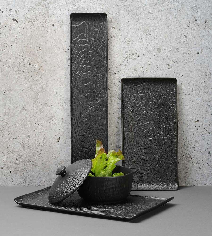 Тарілка прямокутна, блюдо Fine Dine Crust 46.8X10Xh1.5 см - 769850 - Фото 2