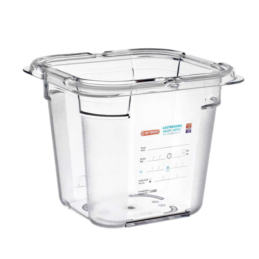 Гастроемкость из поликарбоната GN 1/6 h-15 см 2,15 л Araven 09798