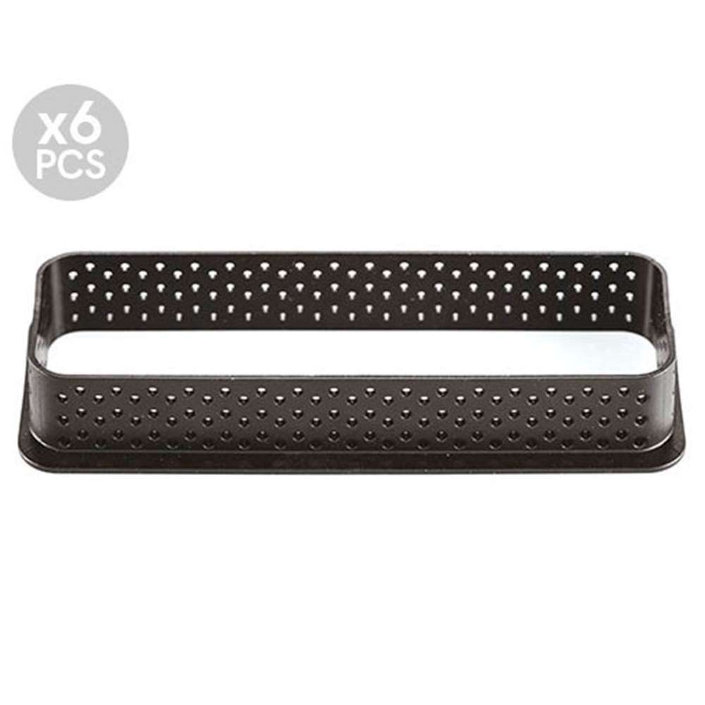 Набор форм для тарталеток 6 шт (120х35 мм) Silikomart TARTE RING RECTANGULAR 120X35 H20 MM - Фото 1