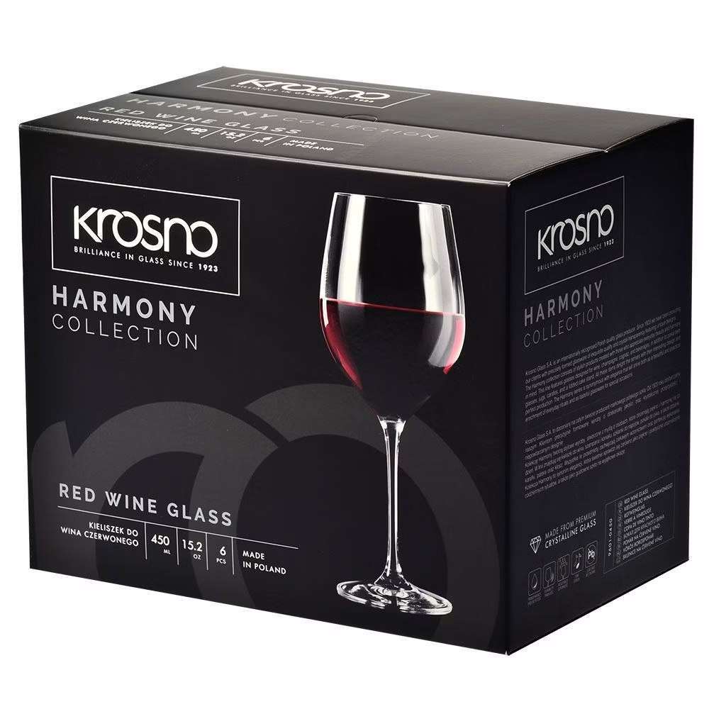 Бокал для красного вина Krosno Harmony 450 мл 5900345788814 - Фото 2