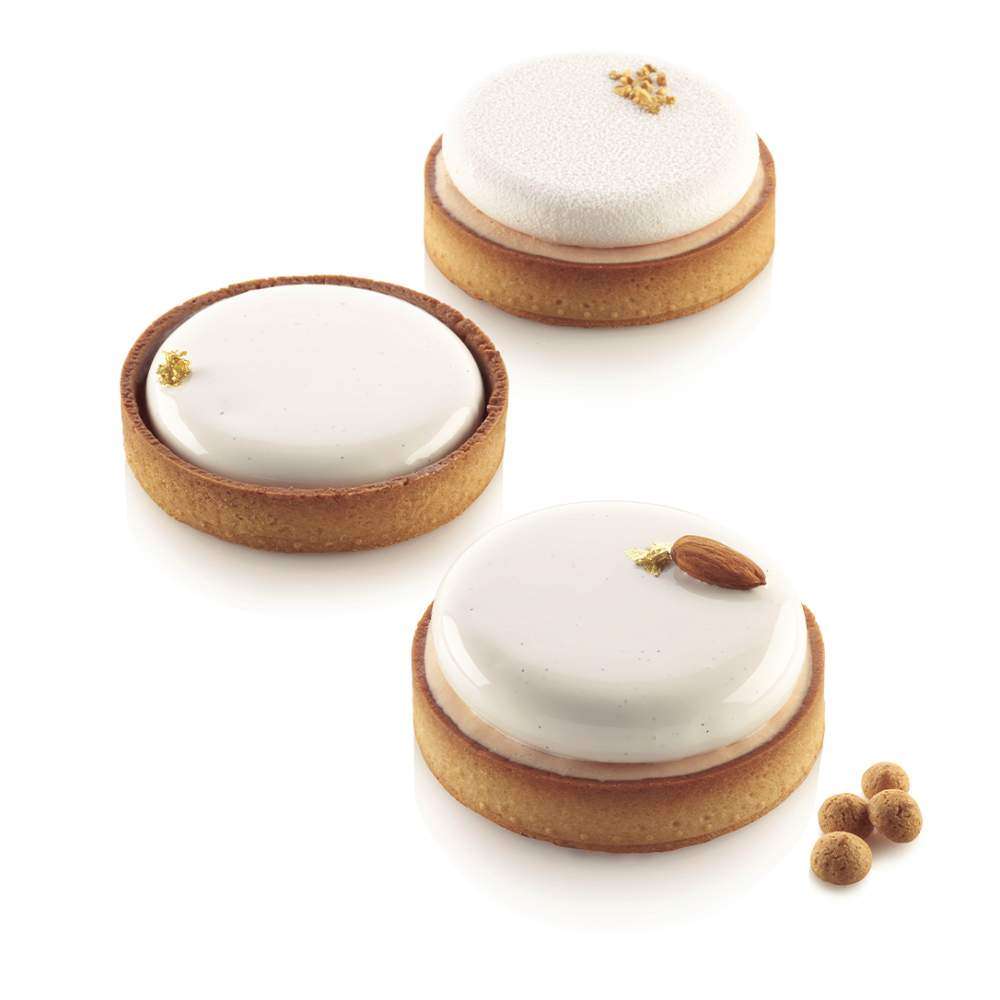 Набор форм для тартов ROUND d 10 cм Silikomart KIT TARTE RING ROUND D100 MM - Фото 2