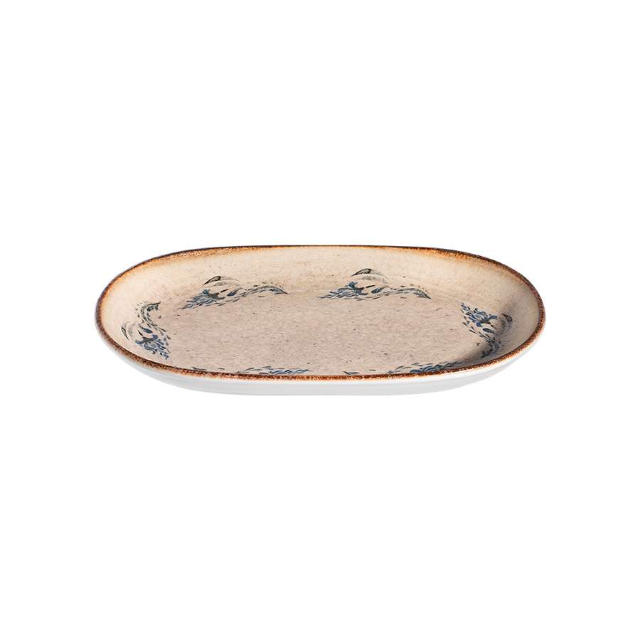 Тарелка овальная ID Fine Voyage Navy magnus 28X18 см 20001-143028 - Фото 2