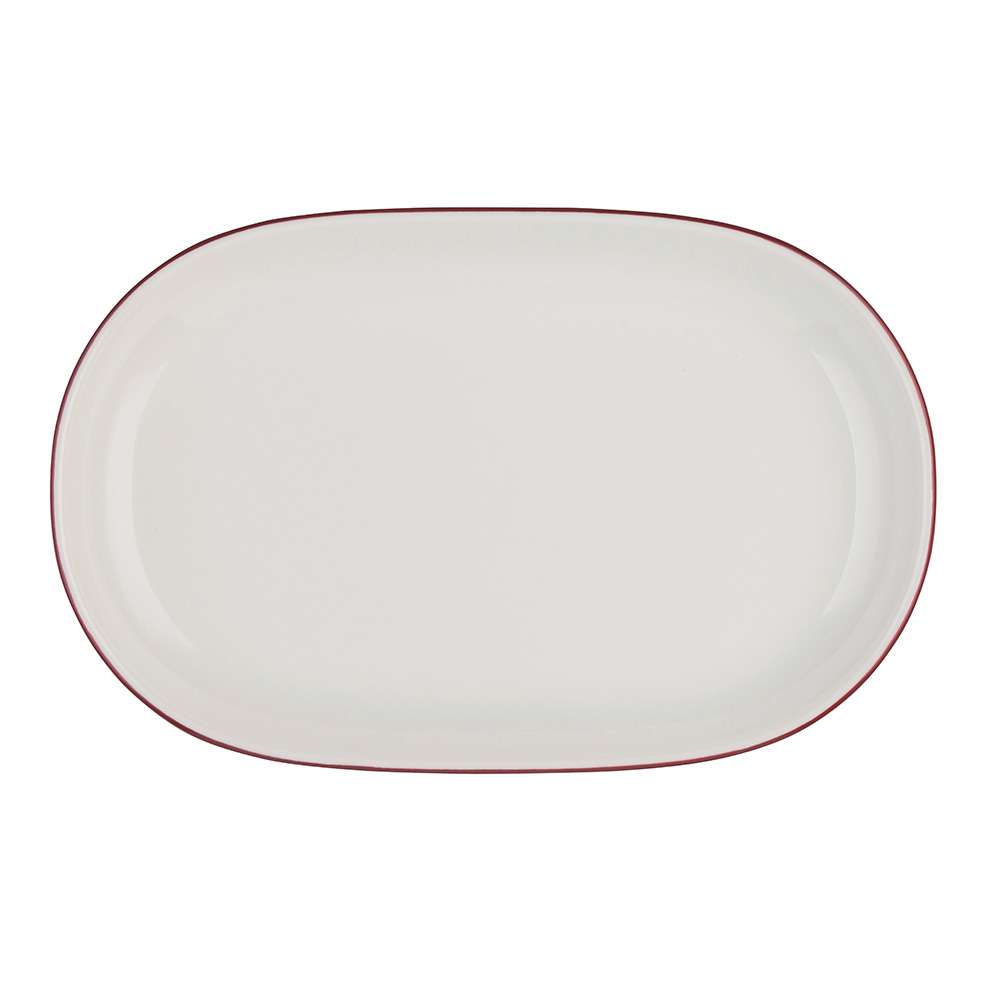 Тарелка овальная ID Fine Modest Maroon 28X18 см magnus 13001-143028 - Фото 1