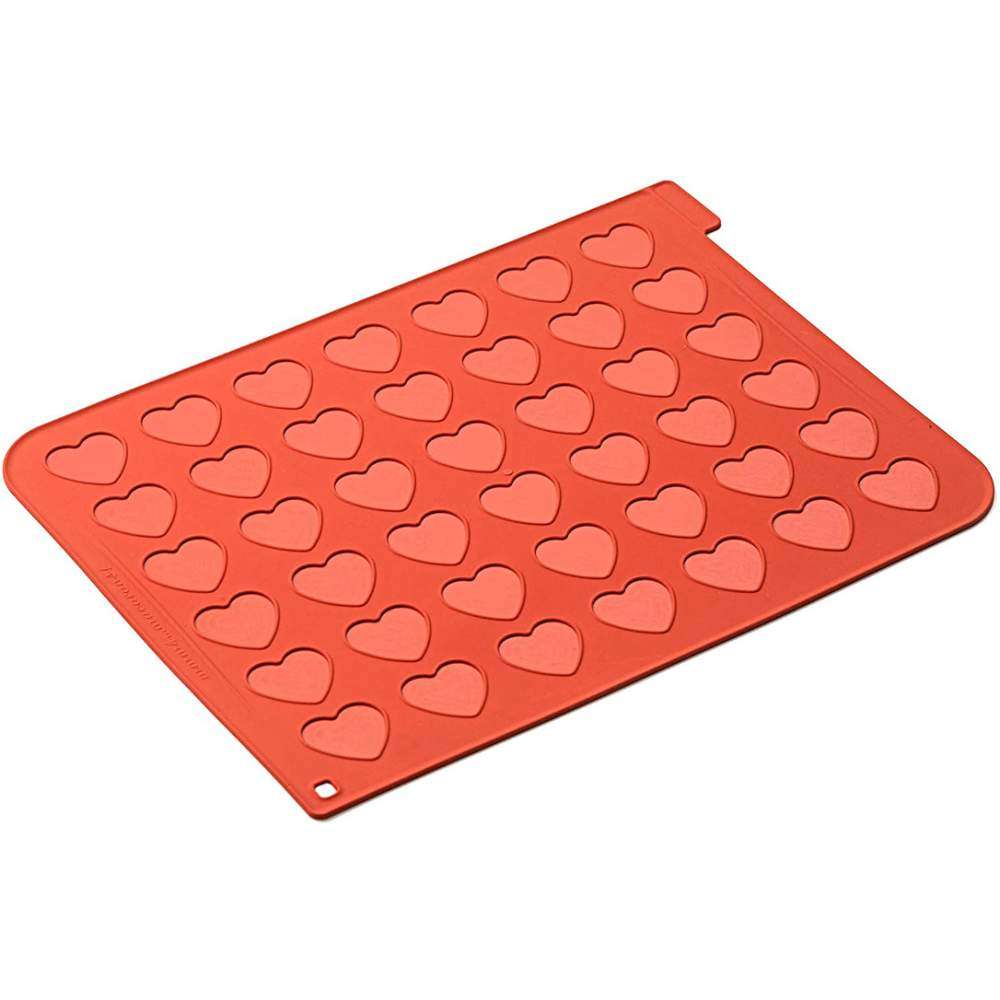 Силиконовый коврик для макаронс "Сердце" 30х40 см Silikomart MAC03/C