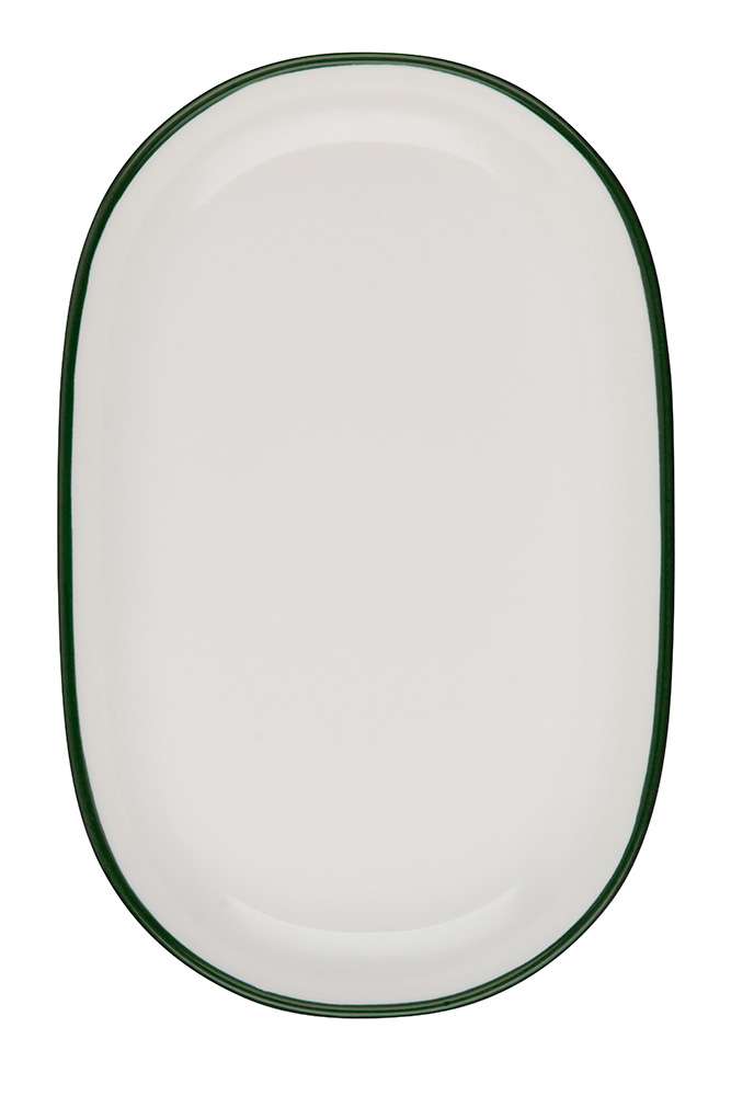 Тарелка овальная ID Fine Modest Green magnus 33X21 см 16001-143033 - Фото 3