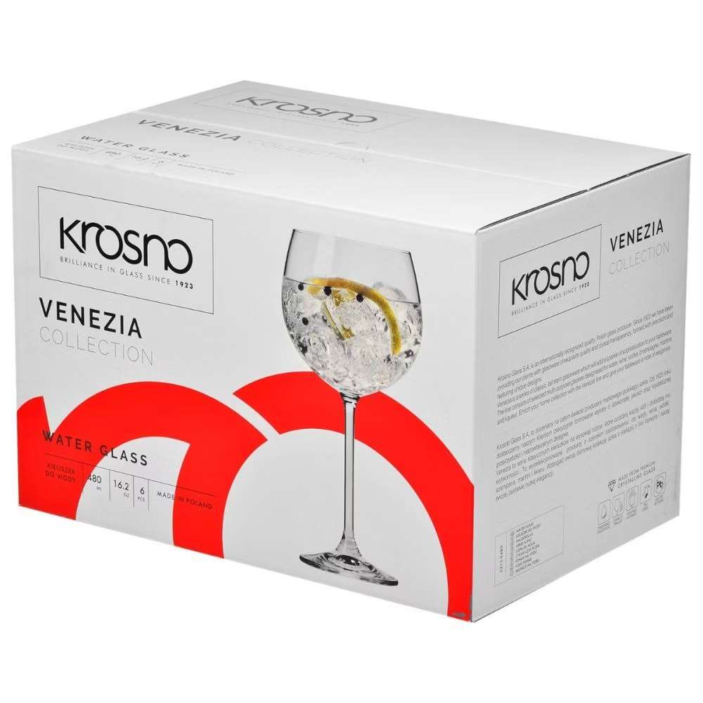 Бокал для воды Krosno Venezia 480 мл 5900345791012 - Фото 2