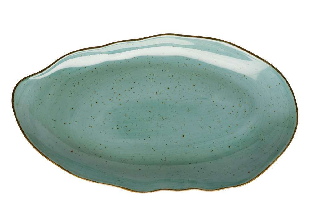 Тарелка мелкая  Lubiana Stone age decor 21 см бирюзовая 4631-6630L - Фото 3