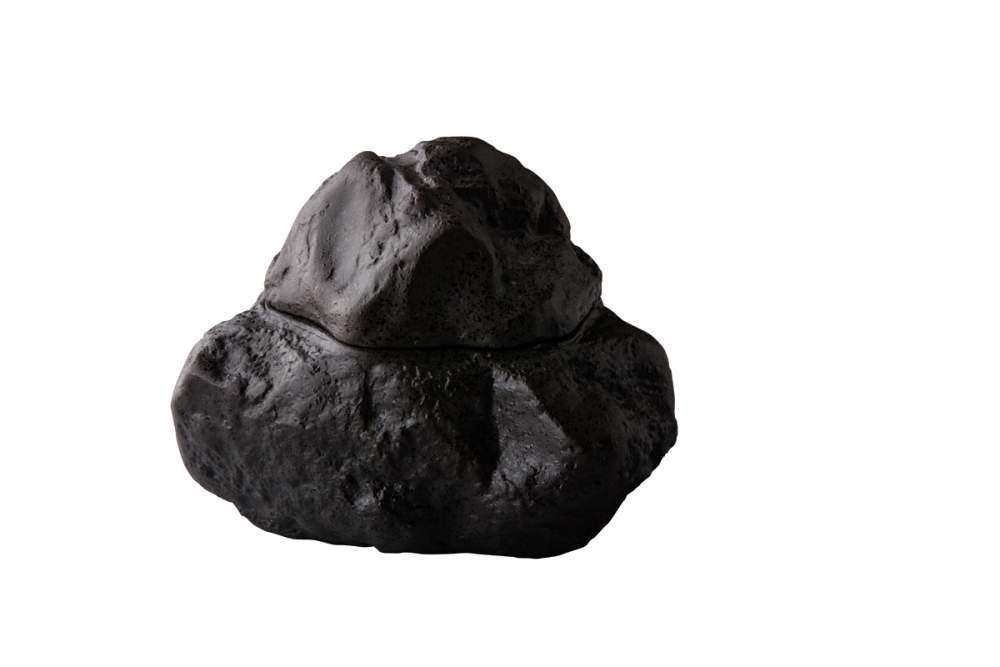 Ємність, салатник для подачі з кришкою Studio Raw Natural Stone 16.5X16.5 см h13.5 см black - RD19101 - Фото 2