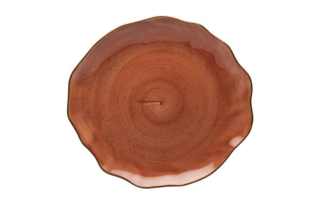 Тарілка мілка Lubiana Stone age decor 33 см цегельна - 4658-6630M - Фото 1
