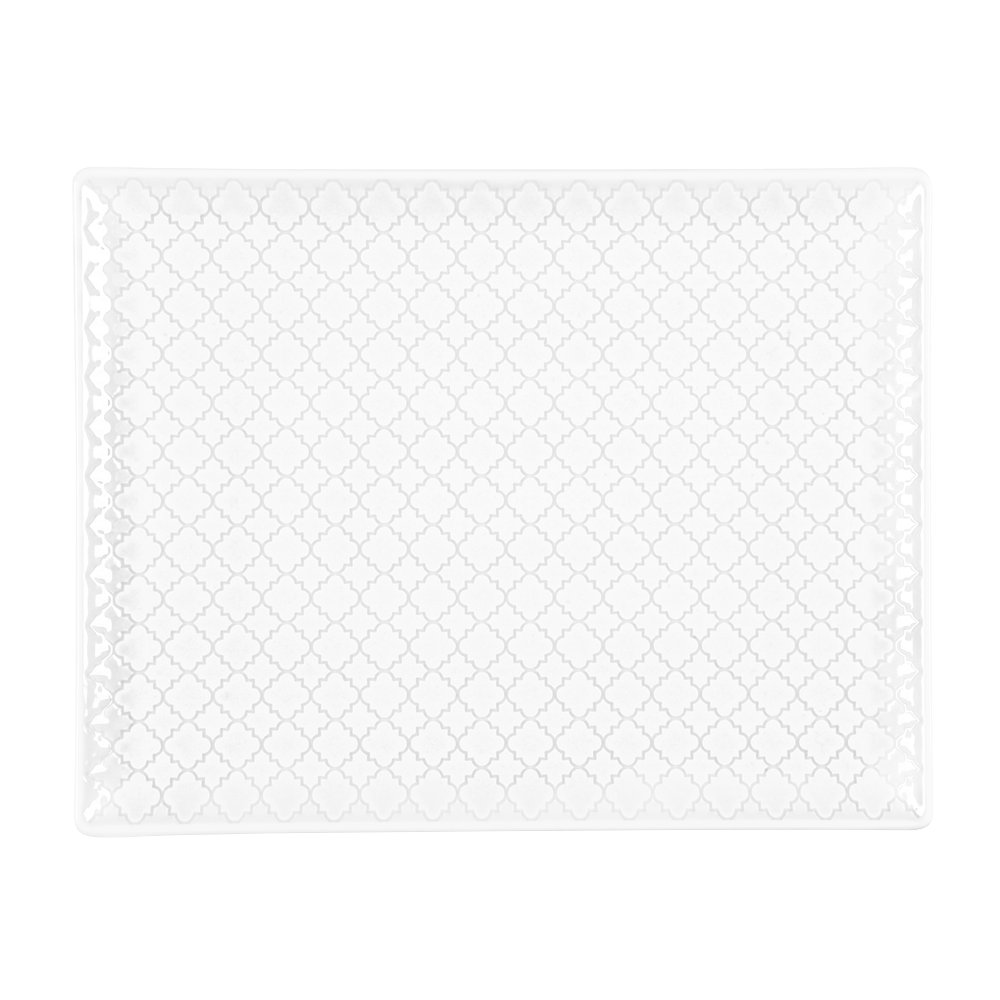 Блюдо прямоугольное Lubiana Marrakesz 29X13 см белая 4292