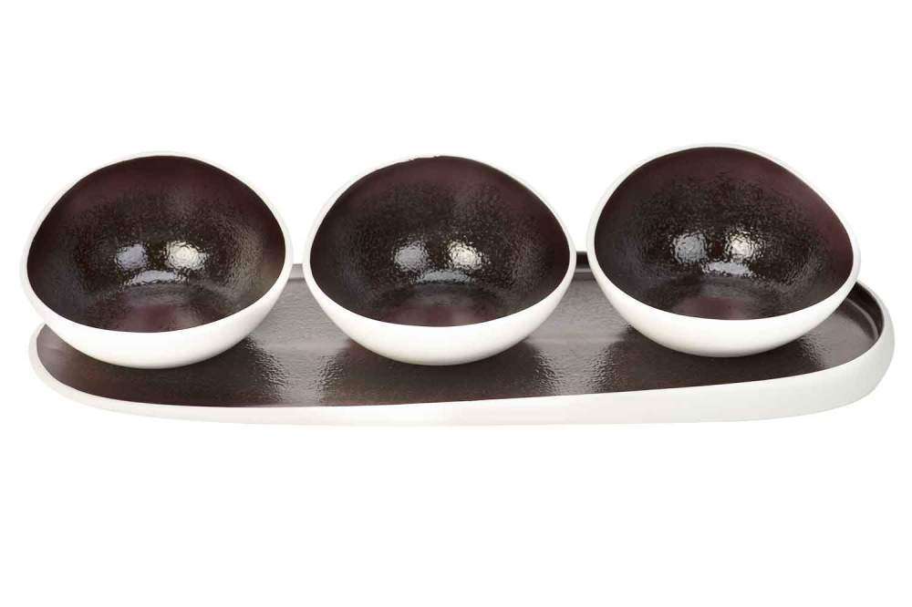 Салатники Cosy&Trendy Aubergina 4шт (блюдо 38,5X14,5 см , D12XH7.2 см) 7296385